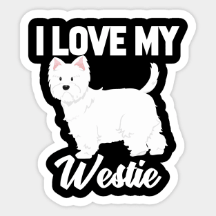 I Love My Westie Sticker